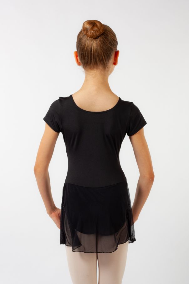 Capezio ES3008C black short-sleeved tunic for girls