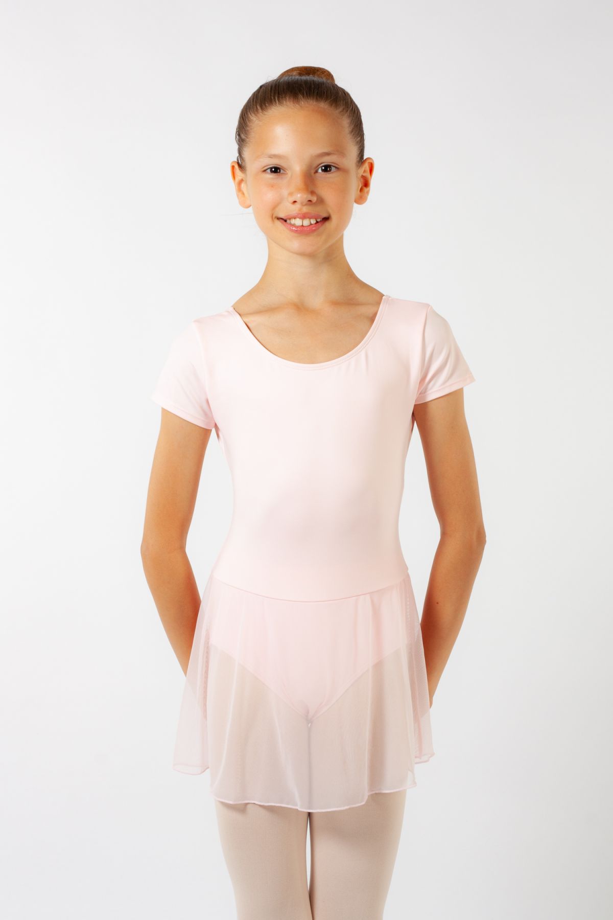 Capezio ES3008C pink short-sleeved tunic for girls