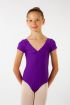 Justaucorps manches courtes fille Candide Wear Moi purple