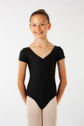 Candide Wear Moi Black Girls' Short-Sleeve Leotard
