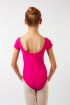 Justaucorps manches courtes fille Candide Wear Moi fuchsia