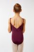 Girls' leotard with thin adjustable straps ES1001C Capezio burgundy