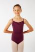 Girls' leotard with thin adjustable straps ES1001C Capezio burgundy