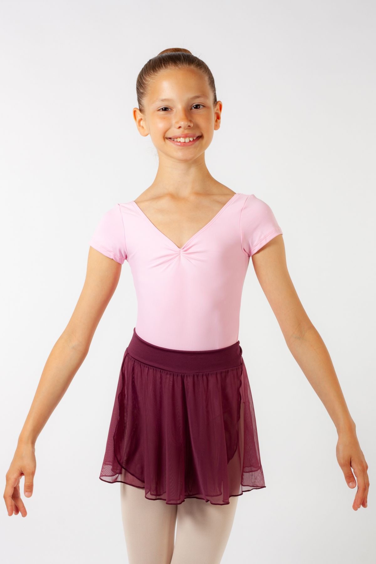 Burgundy ES2007C Capezio Slip-On Skirt