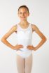 Justaucorps bretelles larges fille Alva Wear Moi blanc
