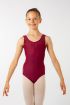 Justaucorps bretelles larges fille Alva Wear Moi burgundy
