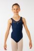 Justaucorps bretelles larges fille Alva Wear Moi navy