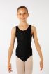 Alva Wear Moi black girls' leotard with wide straps