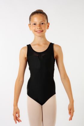 Justaucorps bretelles larges fille Alva Wear Moi noir