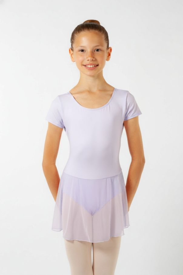 Capezio ES3008C lavender short-sleeved tunic for girls