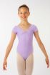 Justaucorps manches courtes fille Candide Wear Moi lilac