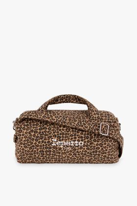Sac polochon à bandoulière Repetto leopard