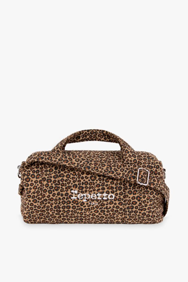 Sac polochon à bandoulière Repetto leopard