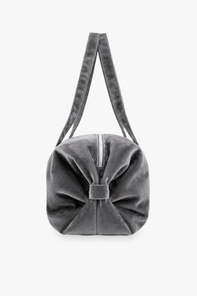 Repetto B0233V Large Velvet Duffle Bag Grey