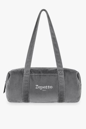 Repetto B0233V Large Velvet Duffle Bag Grey