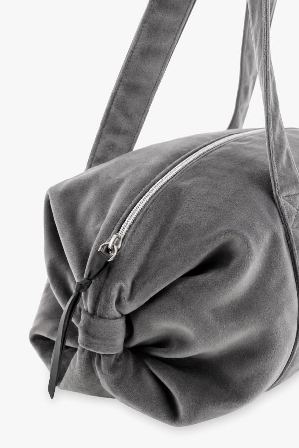 Repetto B0233V Large Velvet Duffle Bag Grey