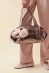 Sac polochon en nylon cuivré Repetto B0232NB rose