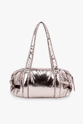 Sac polochon en nylon cuivré Repetto B0232NB rose