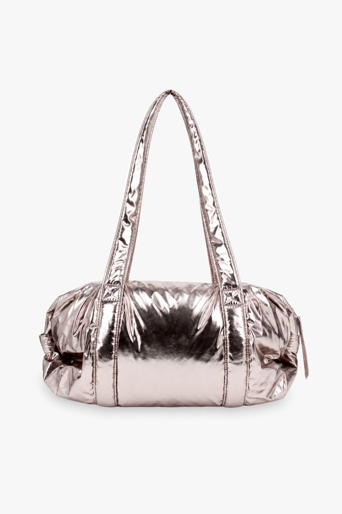 Sac polochon en nylon cuivré Repetto B0232NB rose