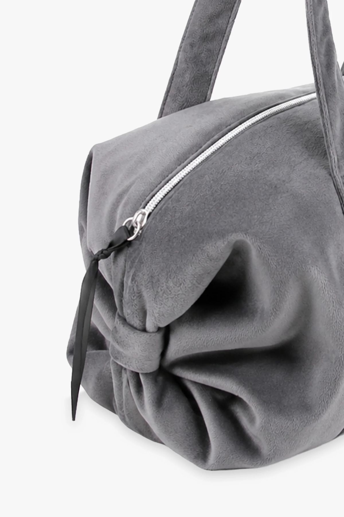 Repetto B0232V grey velvet duffel bag