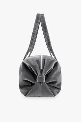 Repetto B0232V grey velvet duffel bag