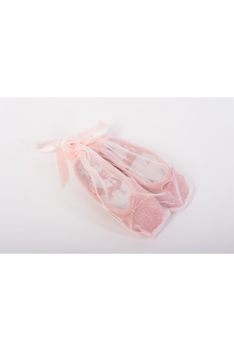 Bloch pink glitterdust ballet slipper