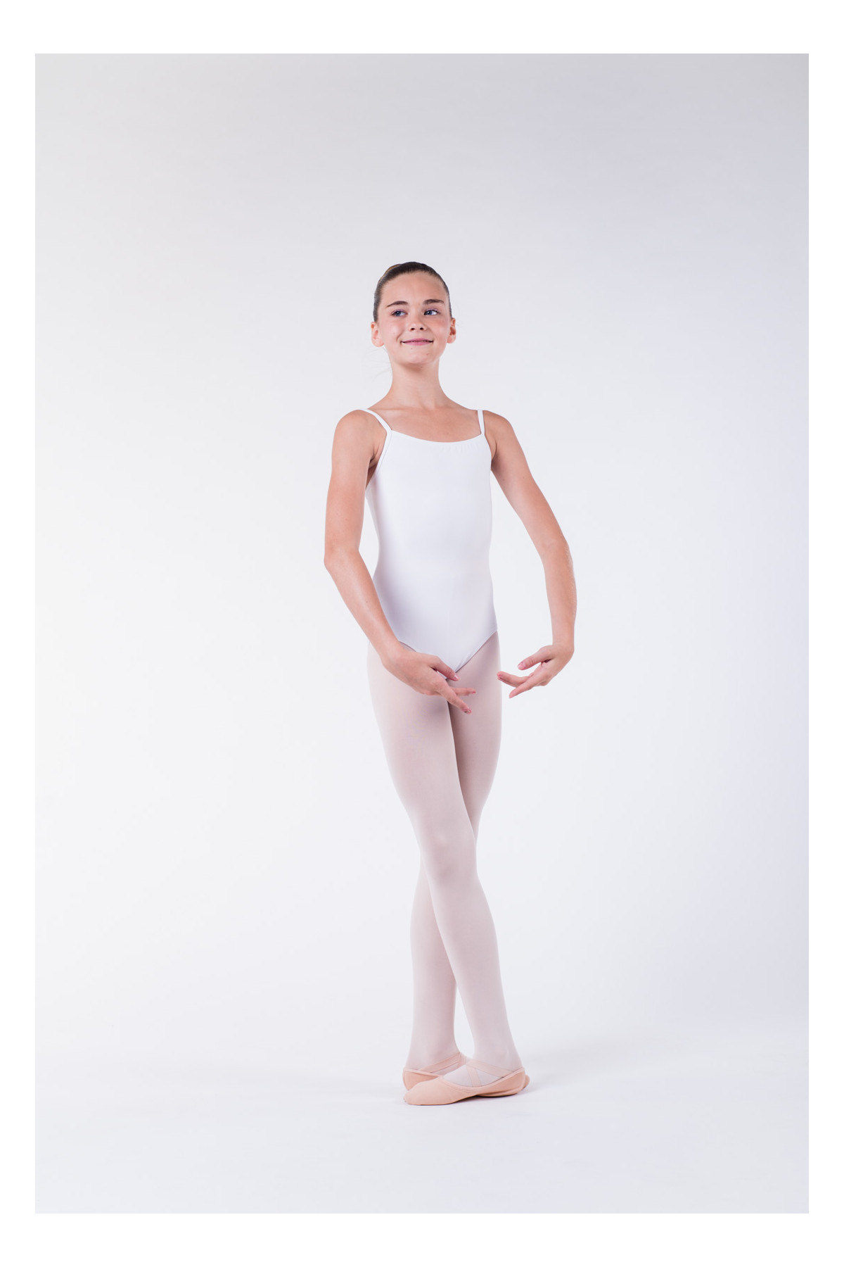 Wear Moi Diane white ballet leotard