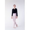 Repetto black fleece wrap-over top D105