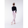 Repetto black fleece wrap-over top D105