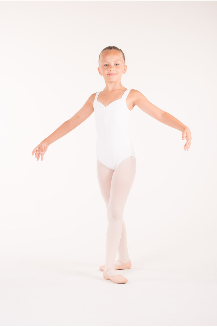 Wear Moi Galate white dance leotard Mademoiselle Danse