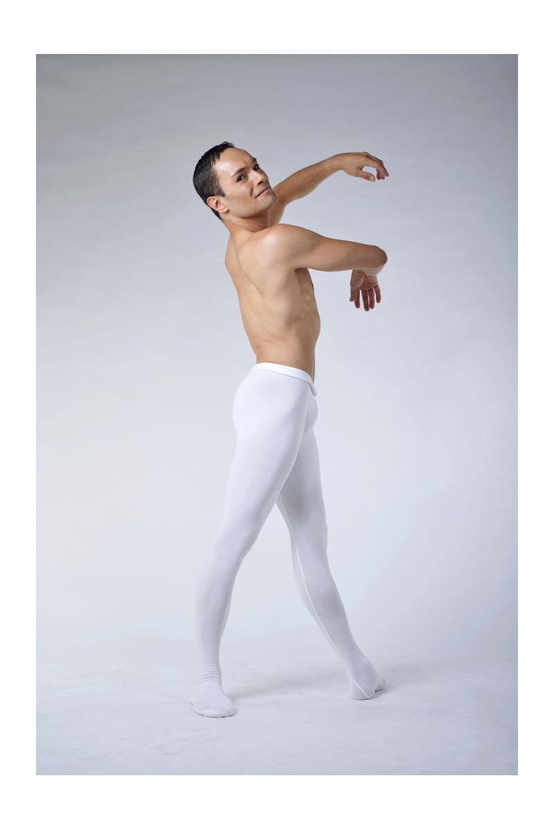 Collant coton lycra blanc Ballet Rosa Vincent