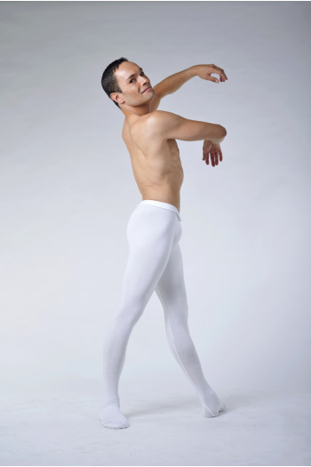 Ballet Rosa Vincent microfiber white tights