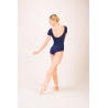 Justaucorps manches courtes coton lycra Capezio navy CC420